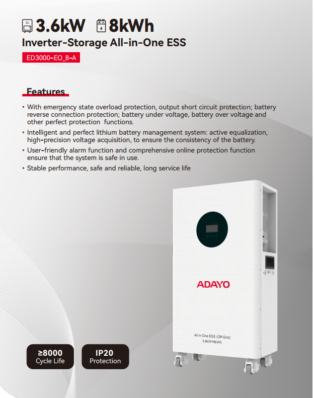 3.6kw inverter 8kwh storage 3.6kw inverter 8kwh storage